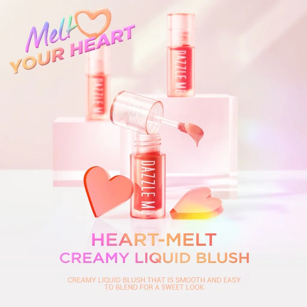 DAZZLE ME Liquid Orange Blush Application Guide