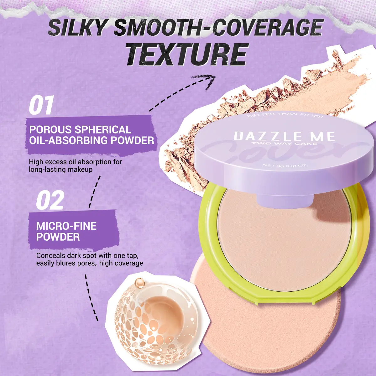 BETTER THAN FILTER DOUBLE KILL TWO WAY CAKE POWDER